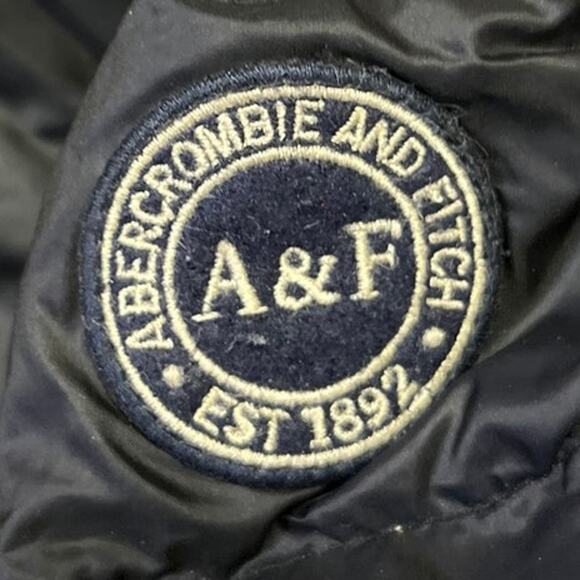 Abercrombie & Fitch Women's Black Fur Hooded Button Parka Puffer Coat Jacket S - Picture 4 of 7